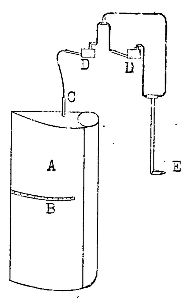 An illustration from Determining the velocity distribution in the boundary layer of an airfoil fitted with a rotary cylinder, 1927, leaf 15