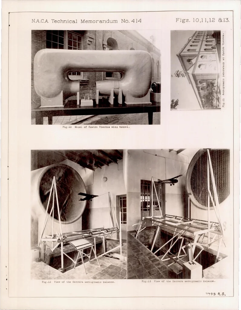An illustration from Aerodynamic Laboratory at Cuatro Vientos, 1927, leaf 17
