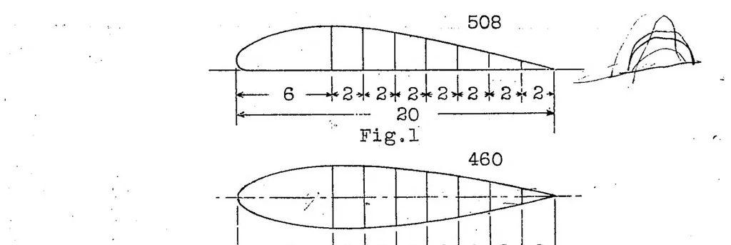 An illustration from Experiments on airfoils with trailing edge cut away, 1927, leaf 11