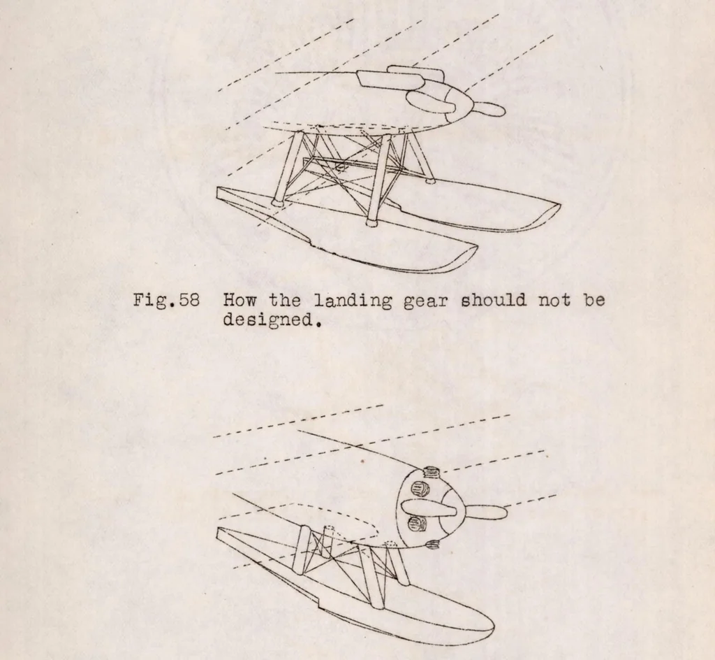 An illustration from Seaplanes Floats and Hulls. Part II, 1927, leaf 40
