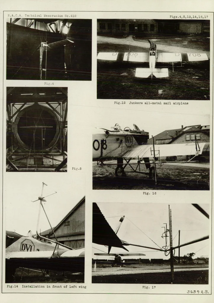 An illustration from Drag measurements on a Junkers wing section : application of the Betz Method to the results of comparative tests made on a model and on an airplane in flight, 1927, leaf 49