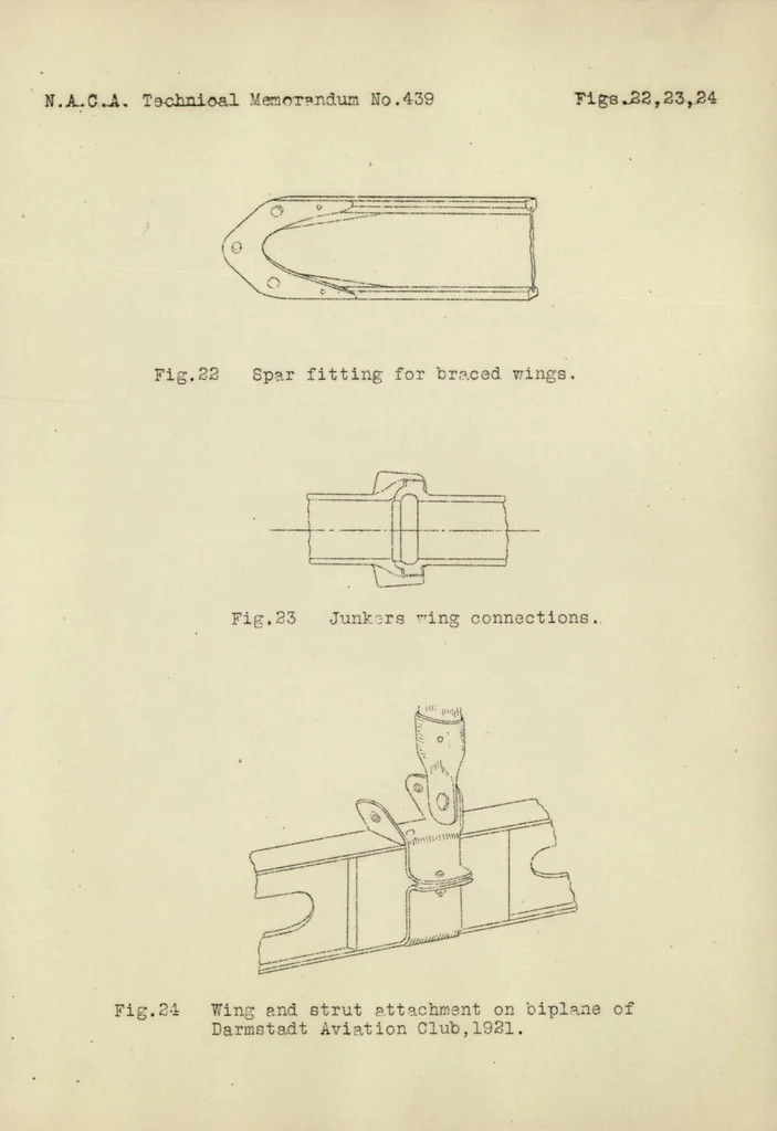An illustration from Structural details of German gliders, 1927, leaf 40
