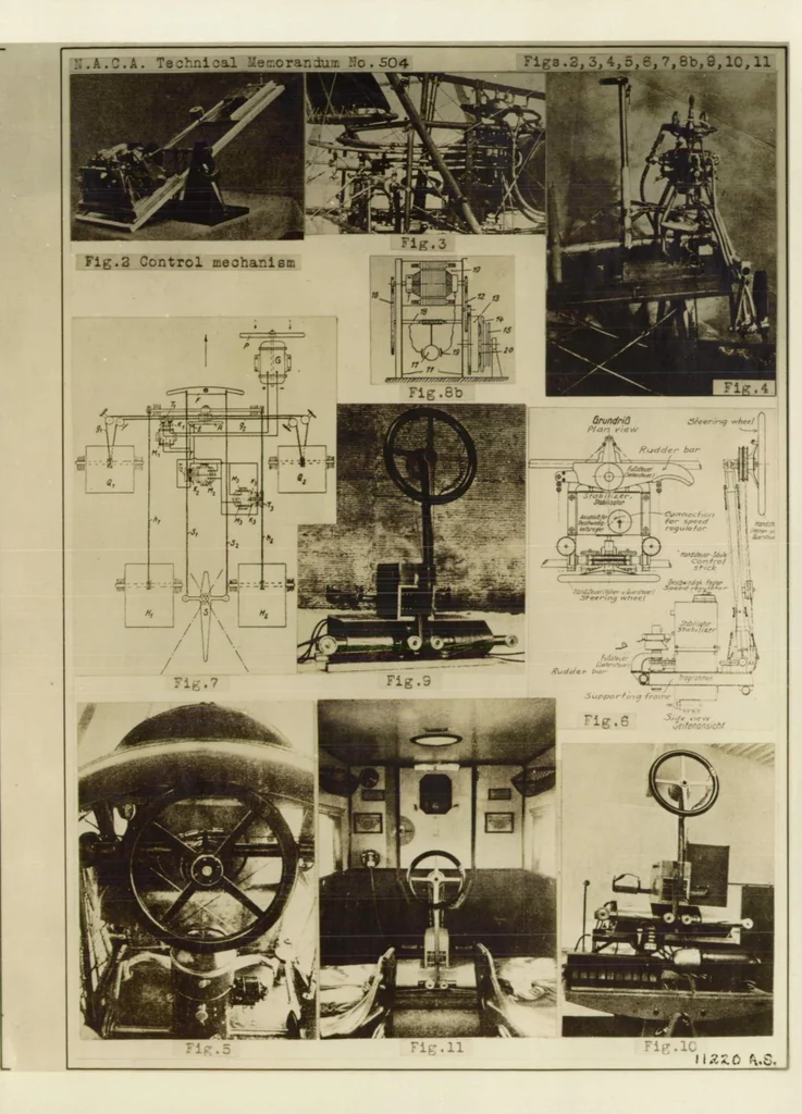 An illustration from Mechanical control of airplanes, 1929, leaf 40