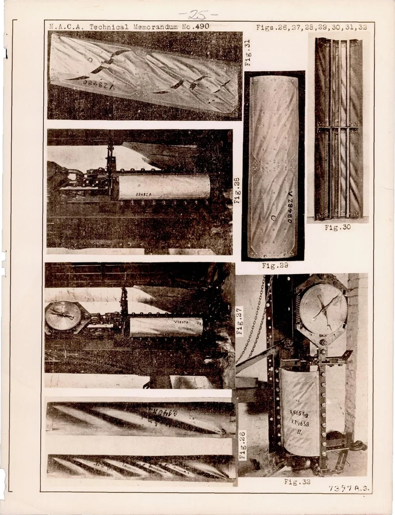 An illustration from Structures of Thin Sheet Metal, Their Design and Construction, 1928, leaf 24