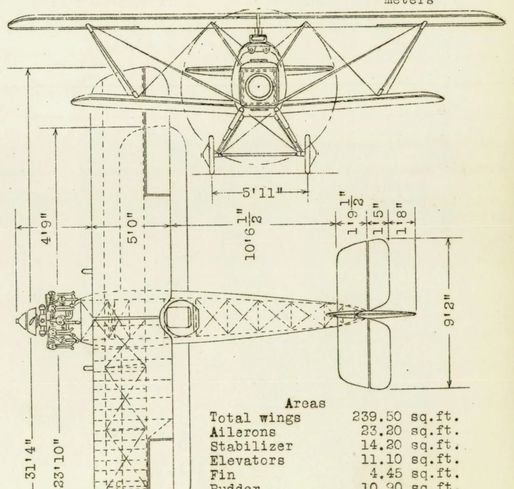 An illustration from The Armstrong Whitworth "Starling" (British) : (single seat fighter), 1928, leaf 8