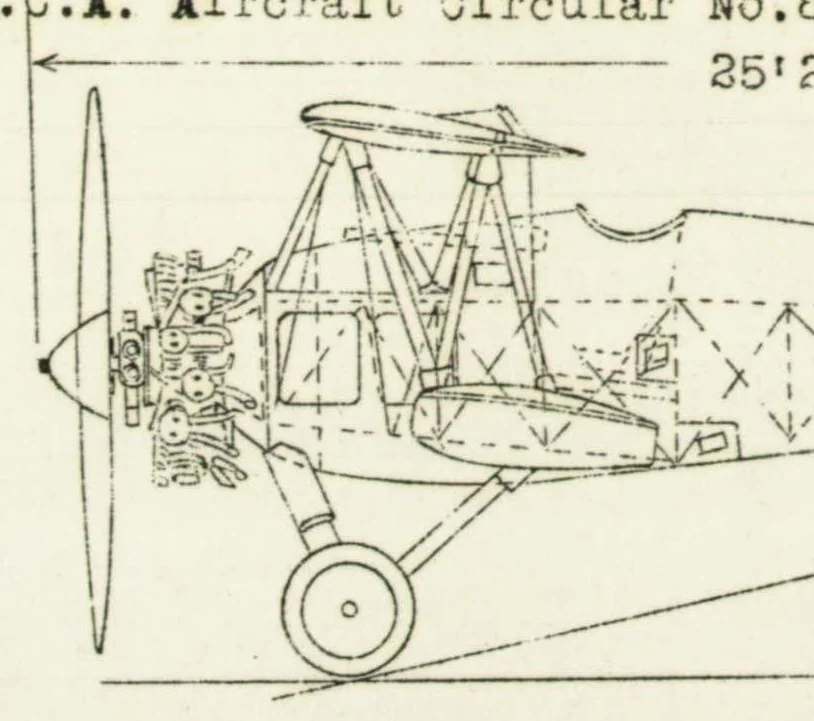 An illustration from The Armstrong Whitworth "Starling" (British) : (single seat fighter), 1928, leaf 8