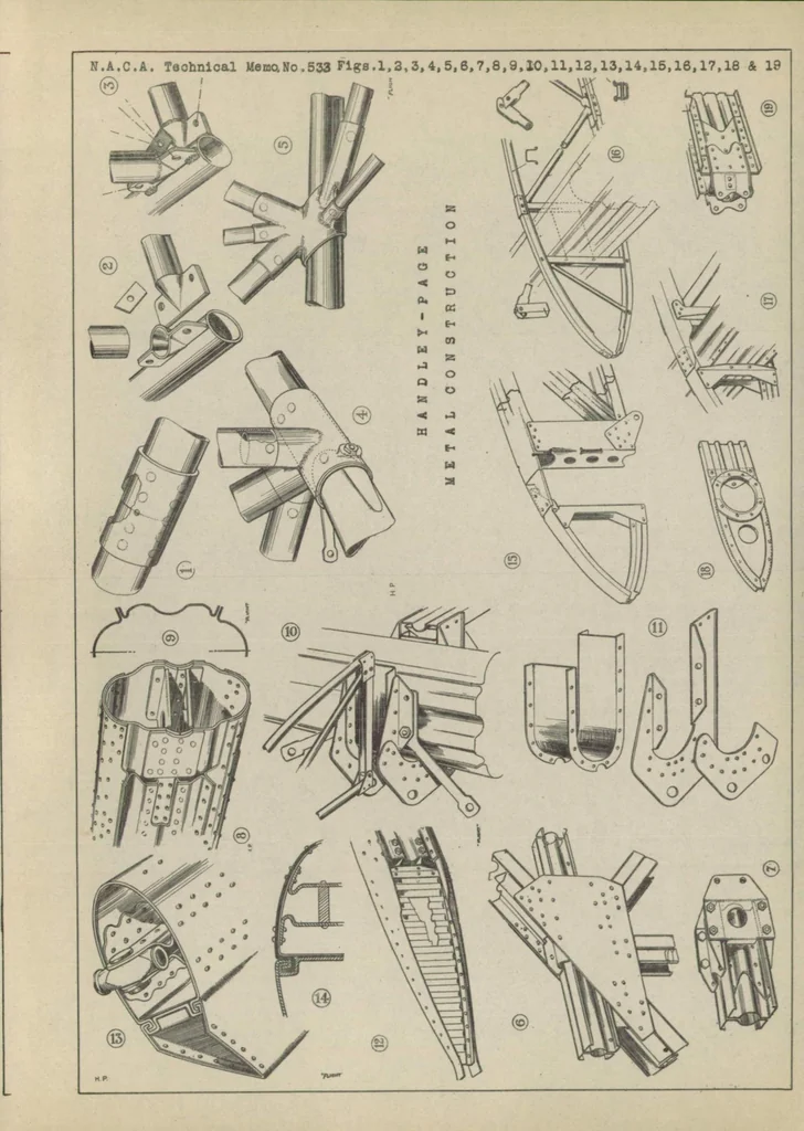 An illustration from Handley Page metal construction, 1929, leaf 9