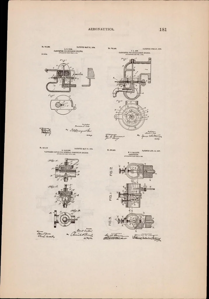 An illustration from Carburetor Design - a Preliminary Study of the State of the Art, 1917, leaf 129