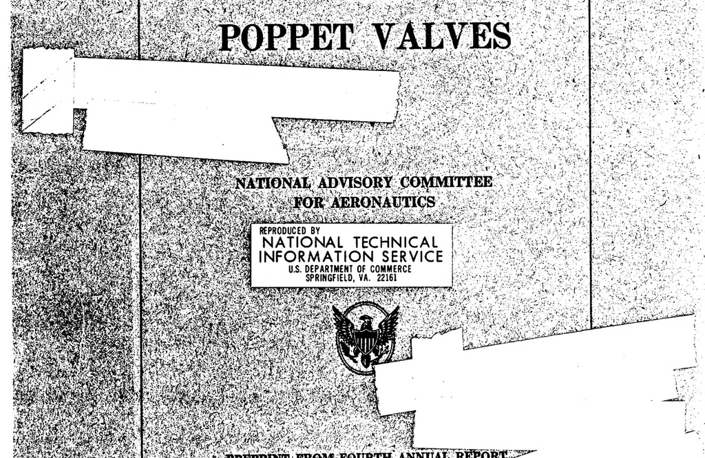 An illustration from Air flow through poppet valves, 1920, leaf 0