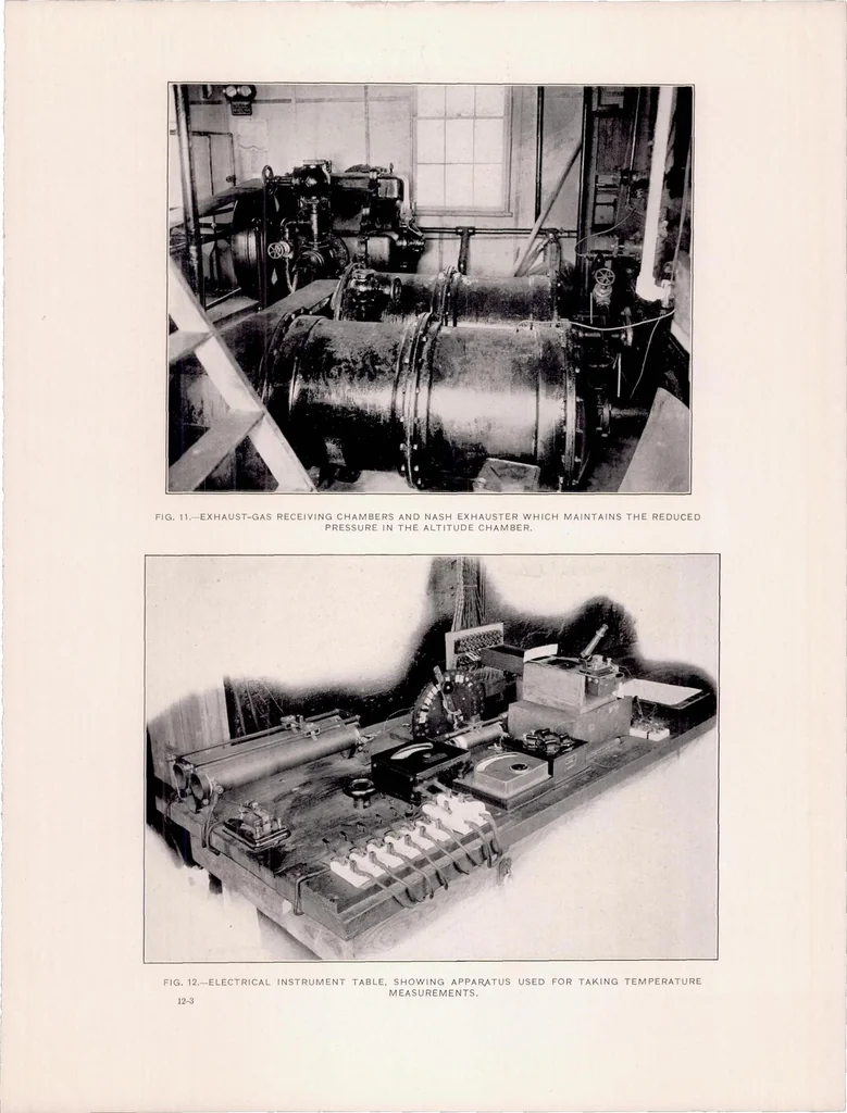 An illustration from The Altitude Laboratory for the Test of Aircraft Engines, 1920, leaf 16