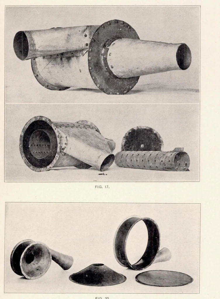 An illustration from Investigation of the Muffling Problem for Airplane Engines, 1920, leaf 18