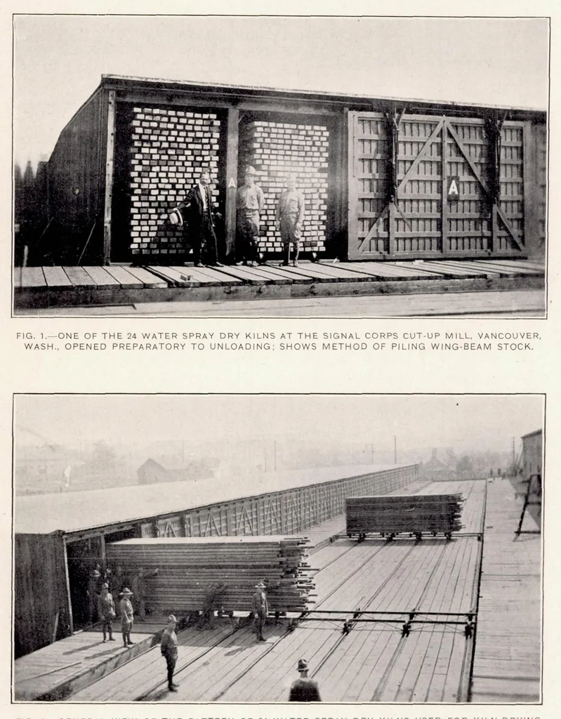 An illustration from The Kiln Drying of Wood for Airplanes, 1919, leaf 38