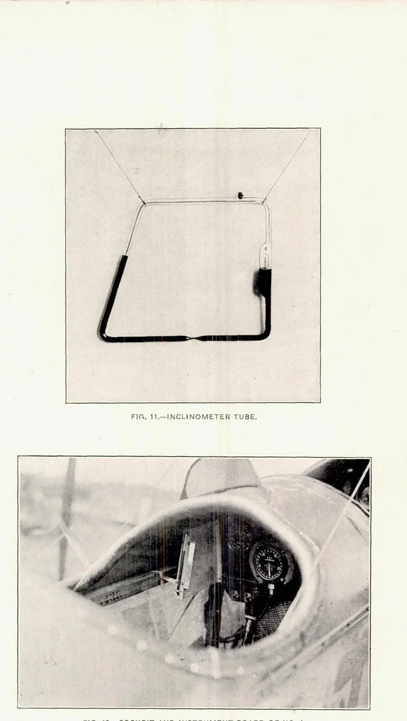 An illustration from Preliminary Report on Free Flight Tests, 1920, leaf 17