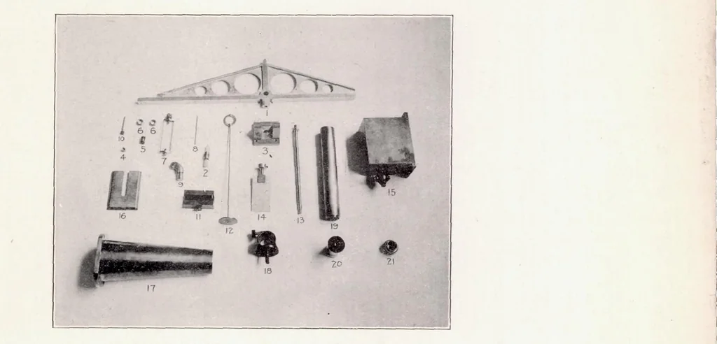 An illustration from Wind Tunnel Balances, 1920, leaf 13