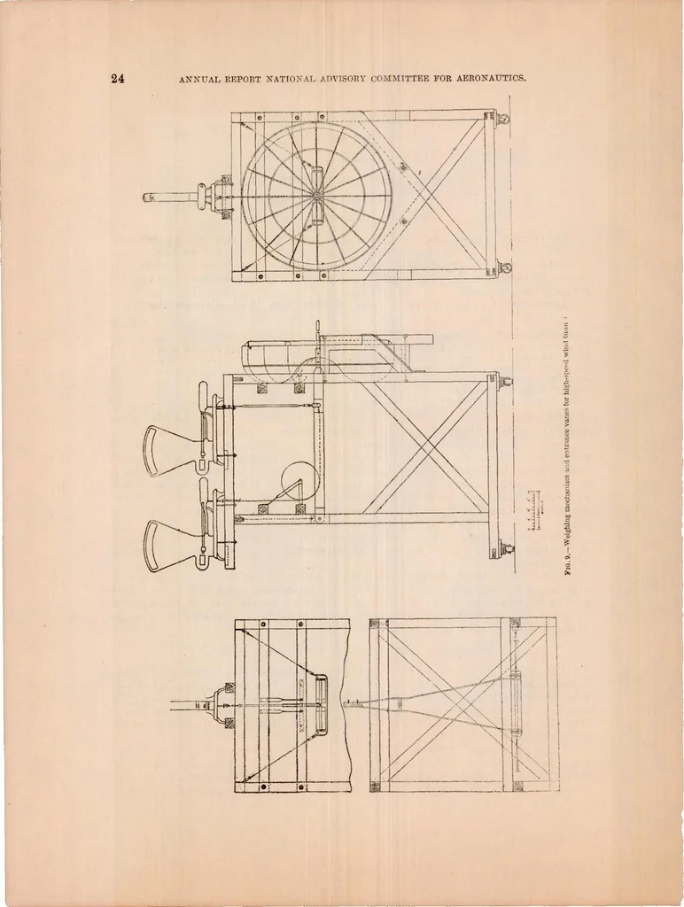 An illustration from Wind Tunnel Studies in Aerodynamic Phenomena at High Speed, 1921, leaf 26