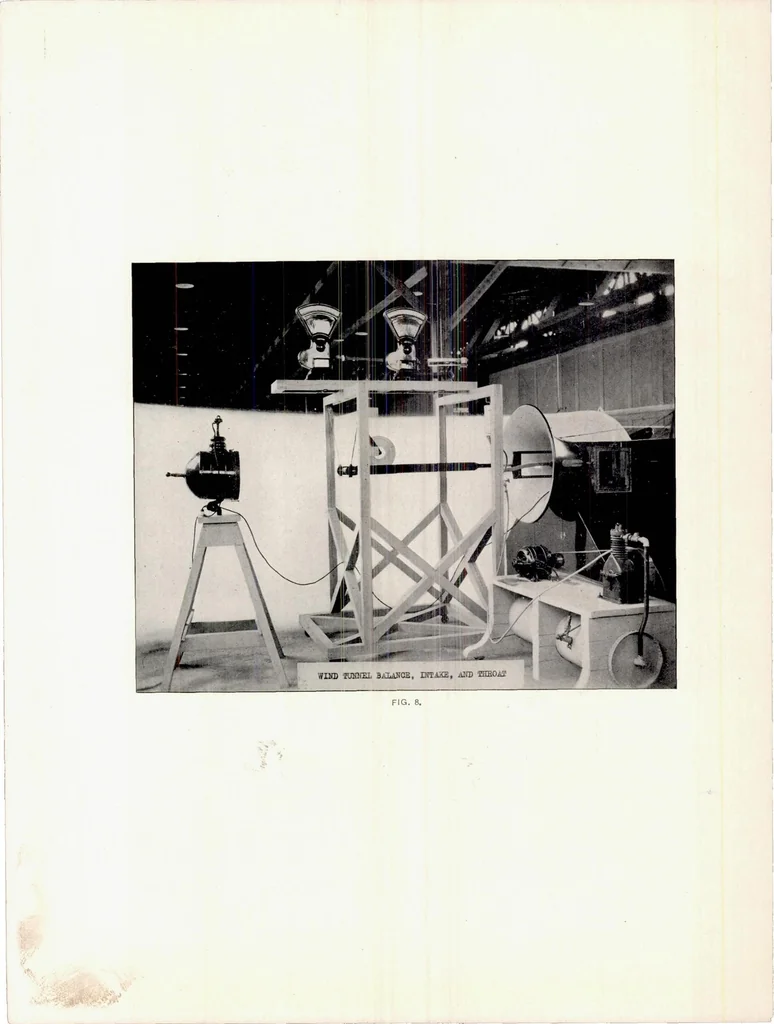 An illustration from Wind Tunnel Studies in Aerodynamic Phenomena at High Speed, 1921, leaf 28