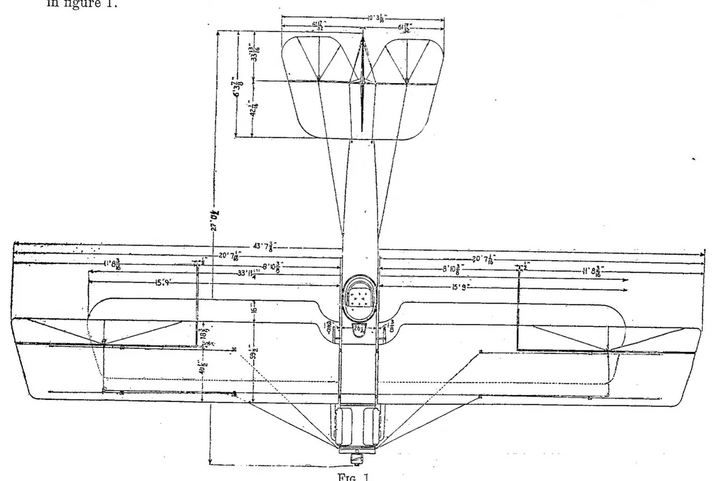 An illustration from Analysis of wing truss stresses including the effect of redundancies, 1921, leaf 3
