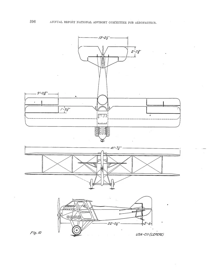 An illustration from Statical longitudinal stability of airplanes, 1921, leaf 23