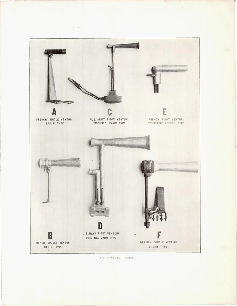 An illustration from The Altitude Effect on Air Speed Indicators, 1921, leaf 2