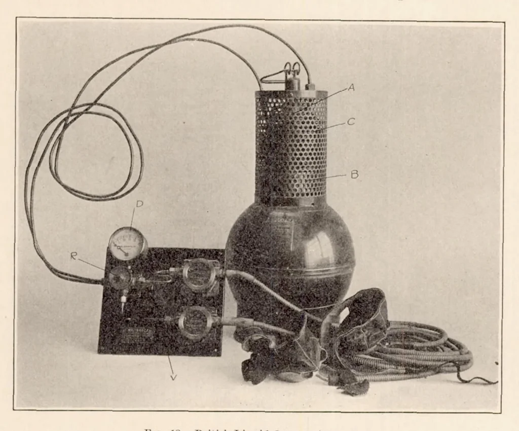 An illustration from Aeronautic Instruments. Section VI : Oxygen Instruments, 1923, leaf 17