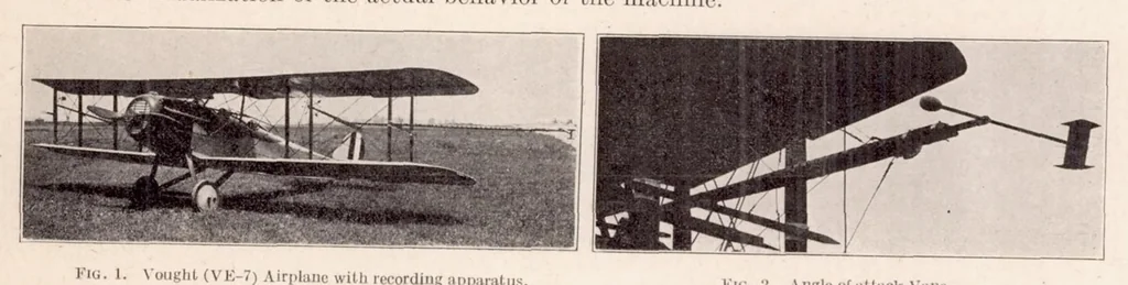 An illustration from Complete Study of Longitudinal Oscillation of a VE-7 Airplane, 1924, leaf 4