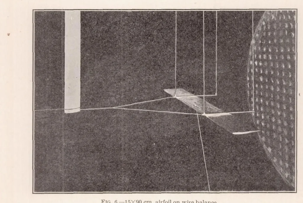 An illustration from Standardization Tests of NACA No. 1 Wind Tunnel, 1925, leaf 12