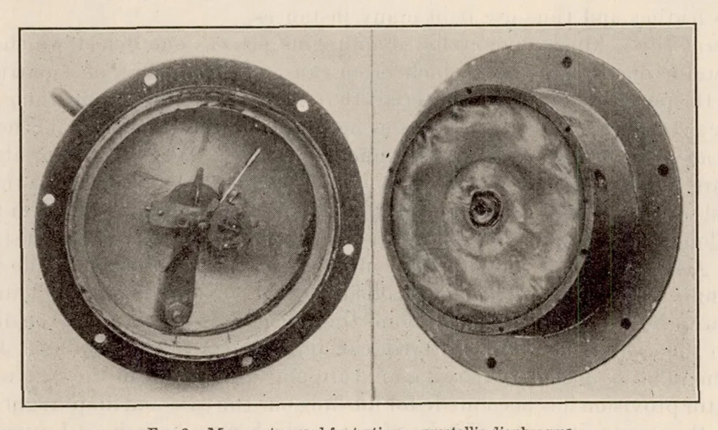 An illustration from Nonmetallic Diaphragms for Instruments, 1925, leaf 14