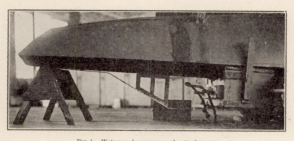 An illustration from Characteristics of a Single Float Seaplane During Take-off, 1925, leaf 5