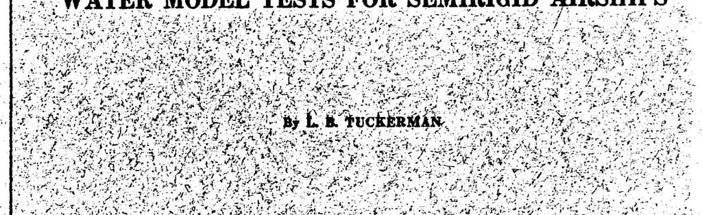 An illustration from Water model tests for semirigid airships, 1926, leaf 0
