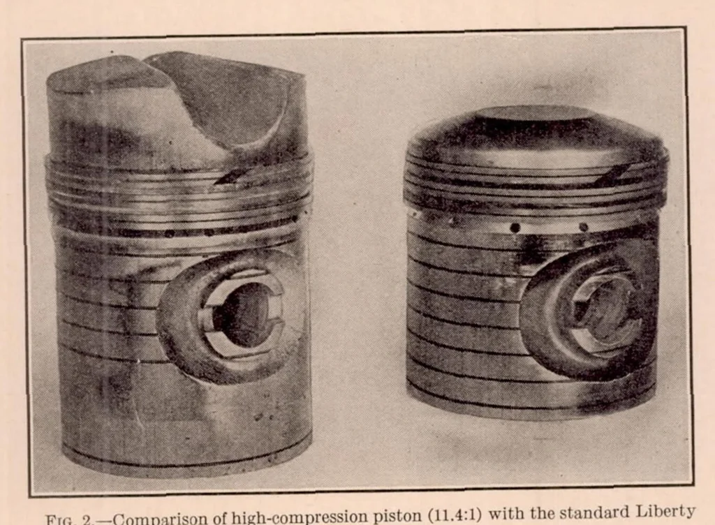 An illustration from A Preliminary Study of Fuel Injection and Compression Ignition as Applied to an Aircraft Engine Cylinder, 1927, leaf 8