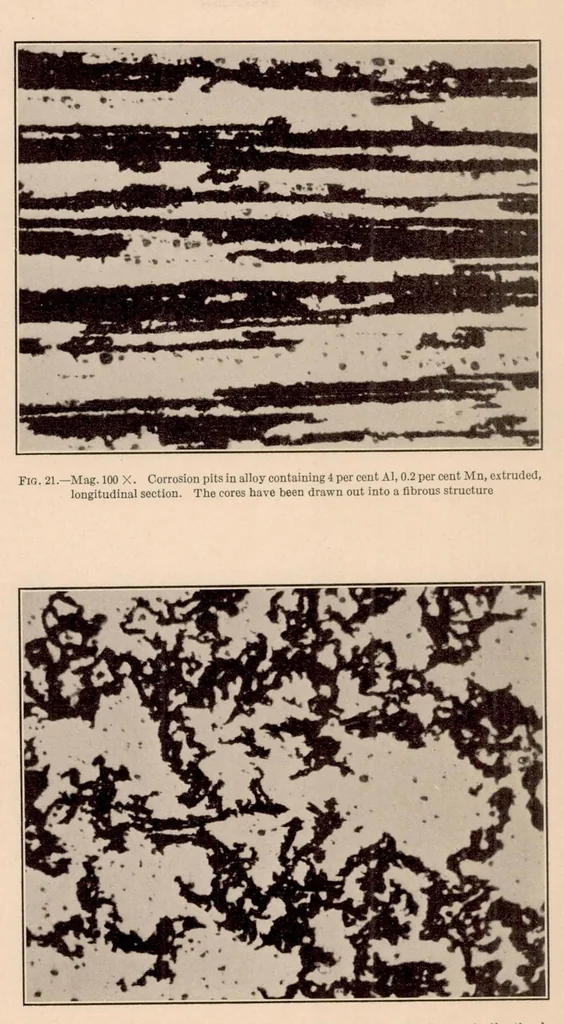 An illustration from The Corrosion of Magnesium and of the Magnesium Aluminum Alloys Containing Manganese, 1927, leaf 20
