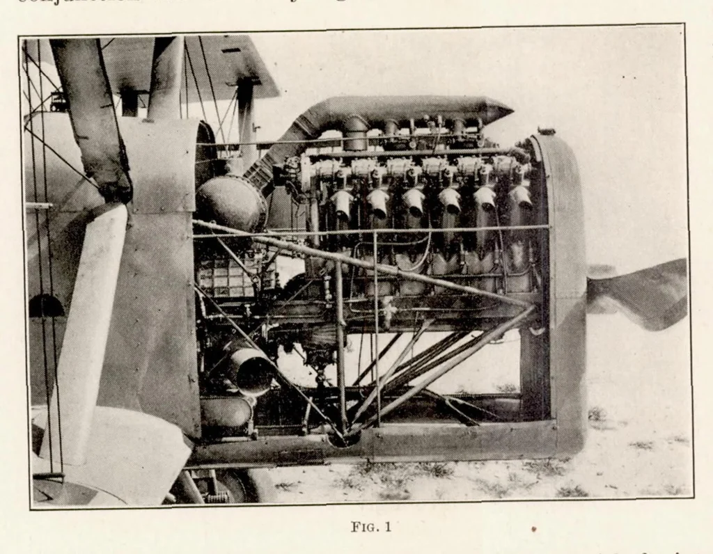 An illustration from Preliminary Flight Tests of the N.A.C.A. Roots Type Aircraft Engine Supercharger, 1928, leaf 5