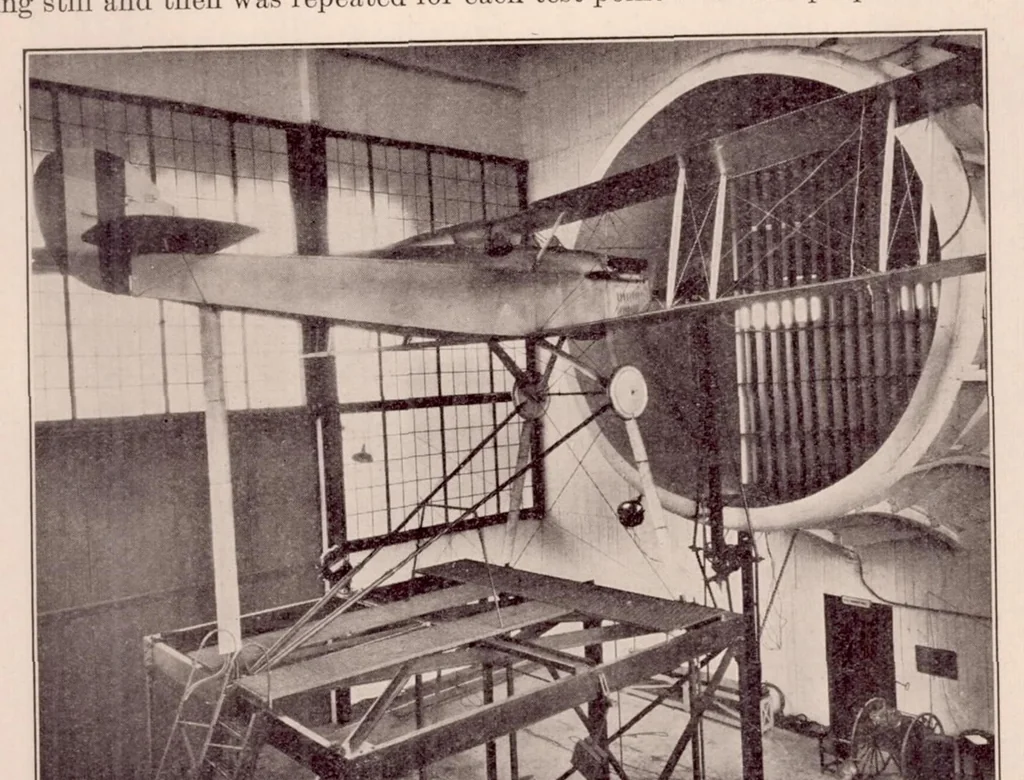 An illustration from Full-Scale Wind-Tunnel Tests of a Series of Metal Propellers on a VE-7 Airplane, 1929, leaf 6