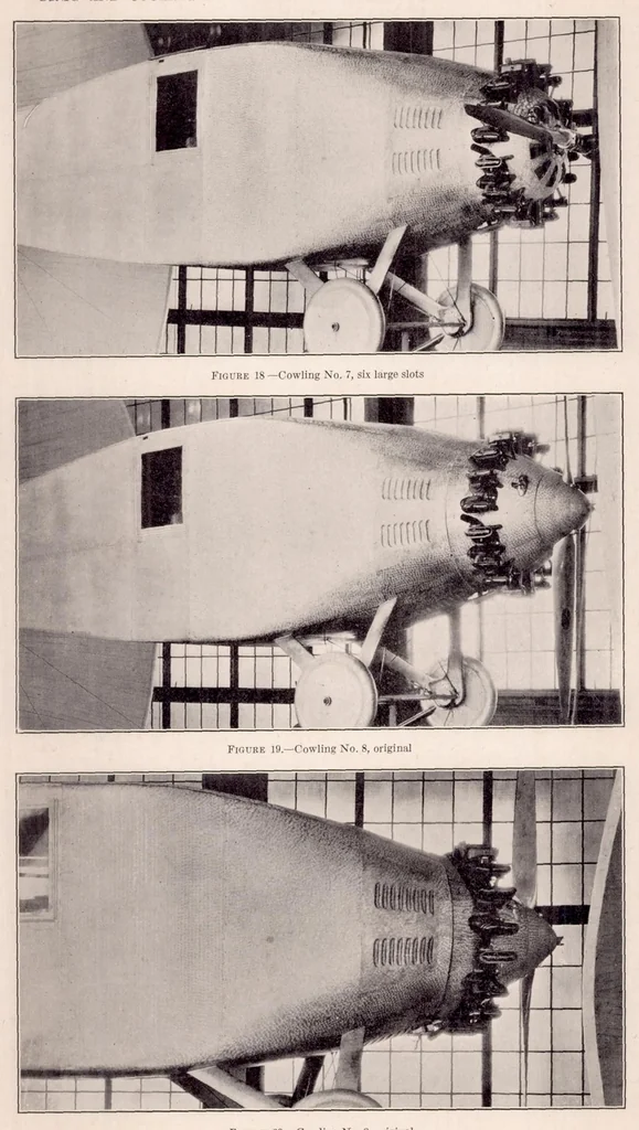 An illustration from Drag and Cooling with Various Forms of Cowling for a "Whirlwind" Radial Air-Cooled Engine I, 1930, leaf 22