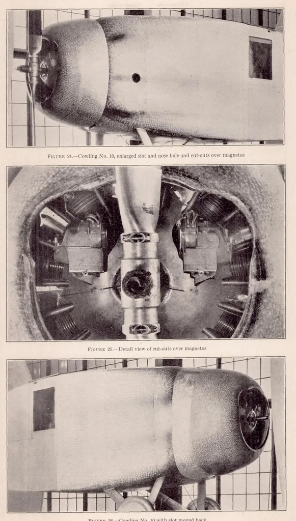 An illustration from Drag and Cooling with Various Forms of Cowling for a "Whirlwind" Radial Air-Cooled Engine I, 1930, leaf 24