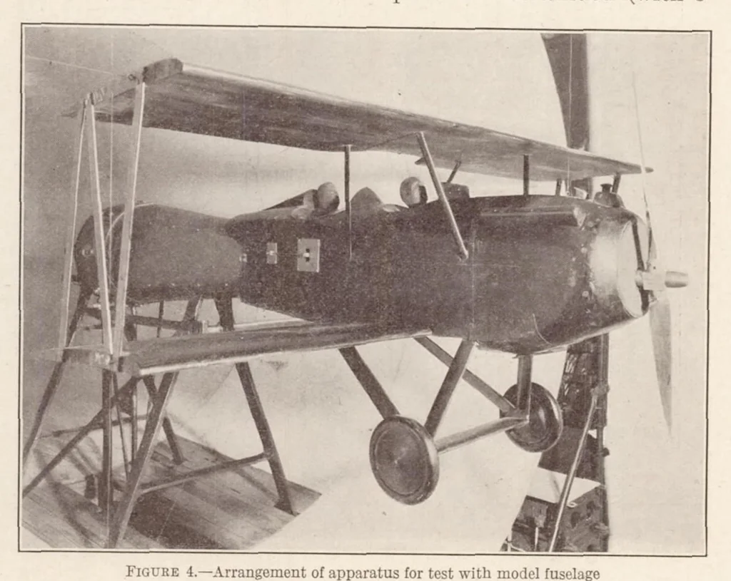 An illustration from Tests of Five Metal Model Propellers with Various Pitch Distributions in a Free Wind Stream and in Combination with Model VE-7 Fuselage, 1930, leaf 7
