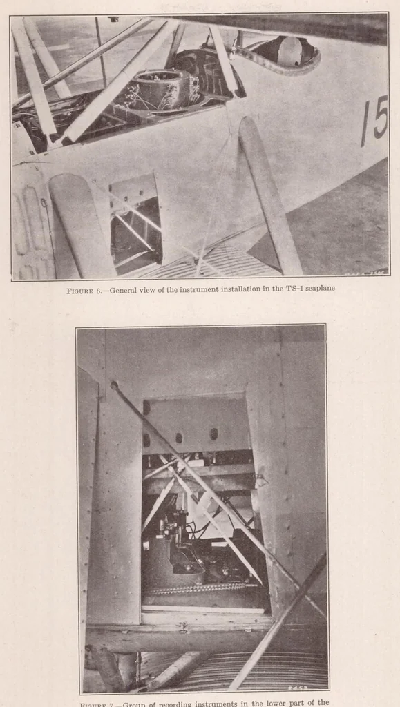 An illustration from Water Pressure Distribution on a Twin-Float Seaplane, 1930, leaf 8