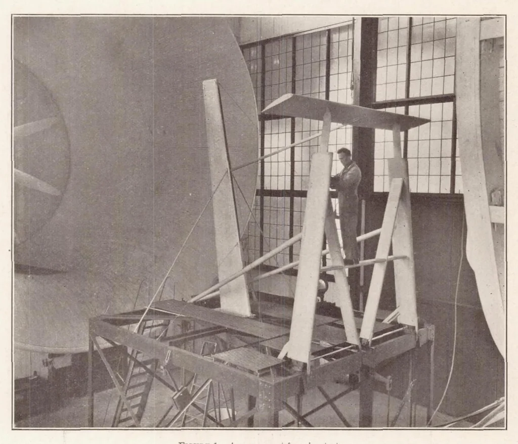 An illustration from Tests of Large Airfoils in the Propeller Research Tunnel, Including Two with Corrugated Surfaces, 1930, leaf 5