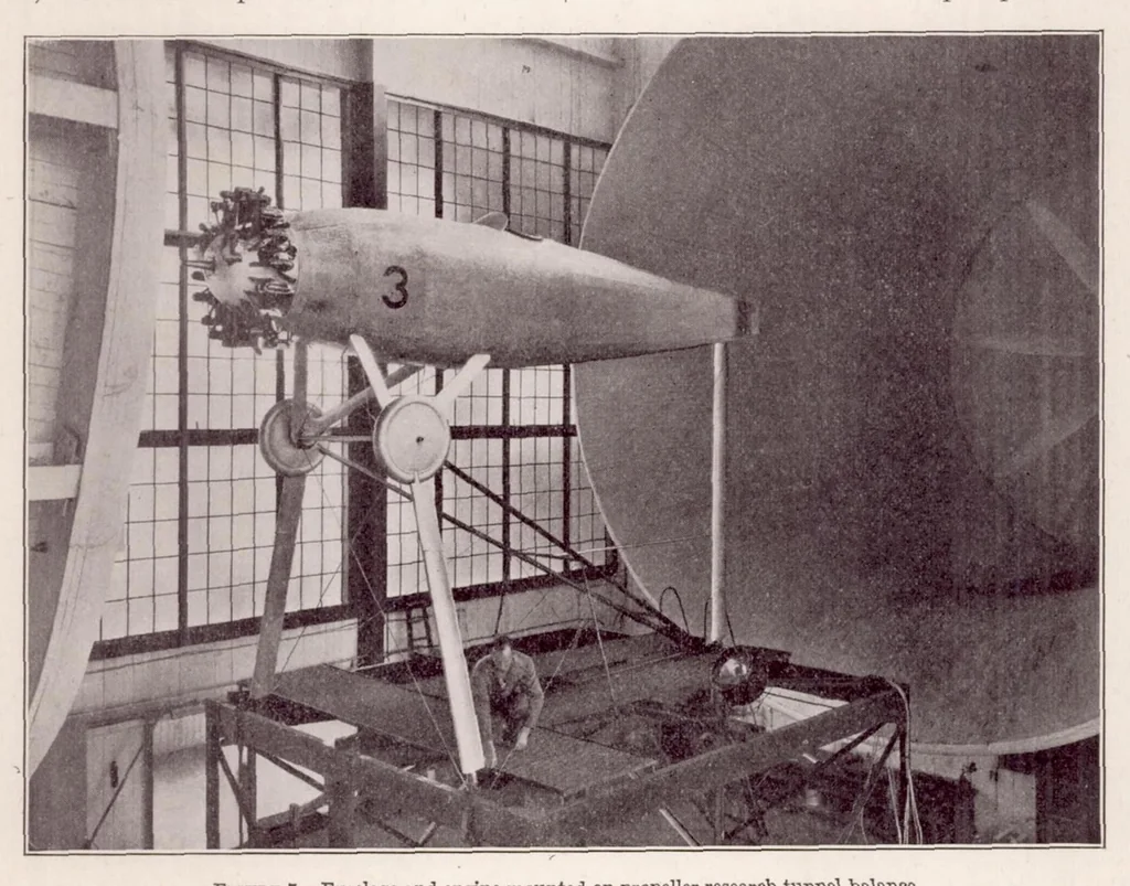 An illustration from Full-Scale Wind-Tunnel Tests with a Series of Propellers of Different Diameters on a Single Fuselage, 1931, leaf 11