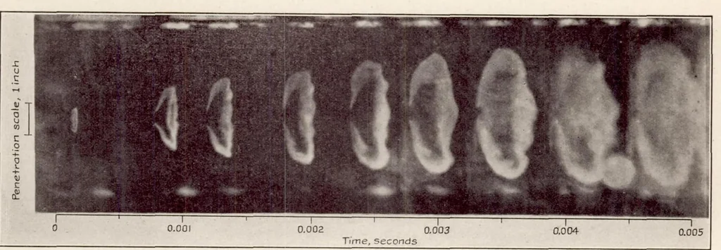 An illustration from The Design and Development of an Automatic Injection Valve with an Annular Orifice of Varying Area, 1931, leaf 7
