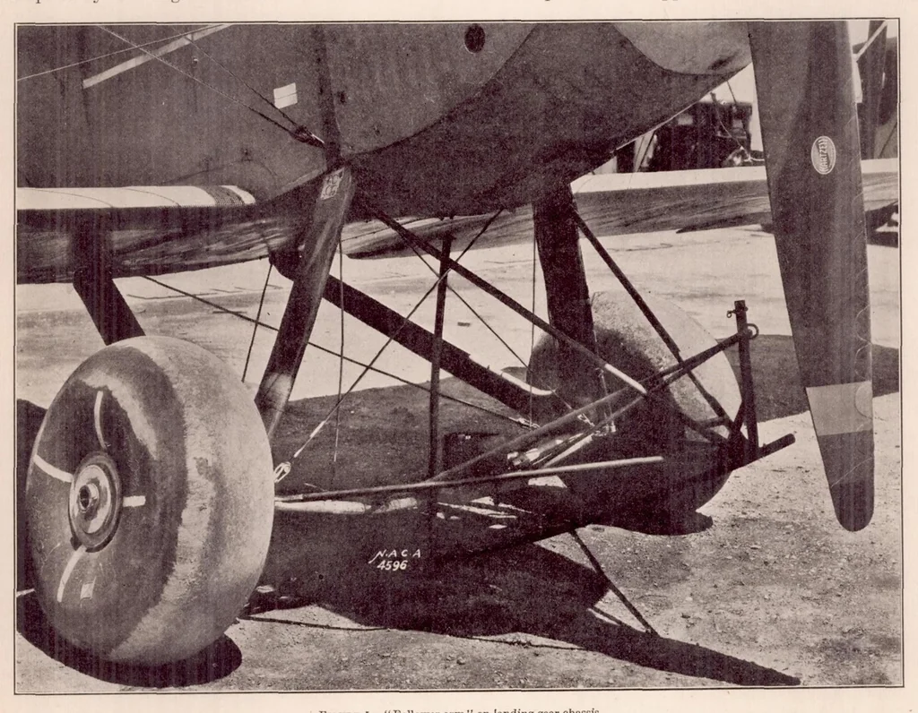 An illustration from Static, Drop, and Flight Tests on Musselman Type Airwheels, 1932, leaf 8