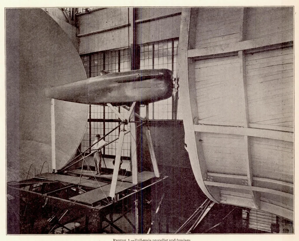 An illustration from The Effect of Small Angles of Yaw and Pitch on the Characteristics of Airplane Propellers, 1932, leaf 5