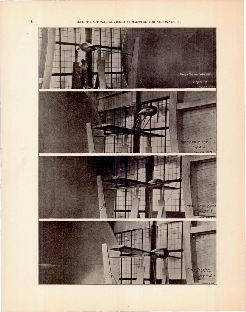 An illustration from The Effect of Small Angles of Yaw and Pitch on the Characteristics of Airplane Propellers, 1932, leaf 7