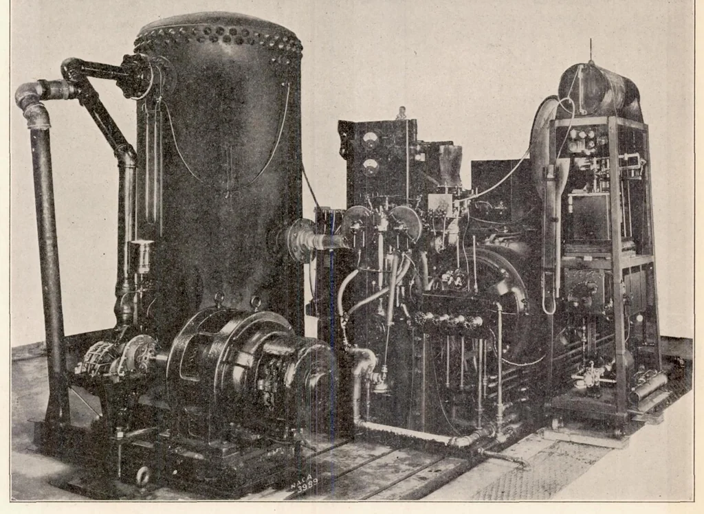 An illustration from The Effect of Valve Timing Upon the Performance of a Supercharged Engine at Altitude and an Unsupercharged Engine at Sea Level, 1932, leaf 5
