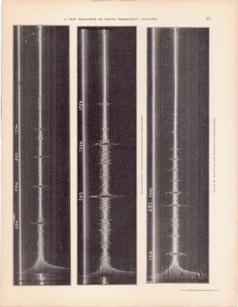 An illustration from A New Principle of Sound Frequency Analysis, 1932, leaf 16