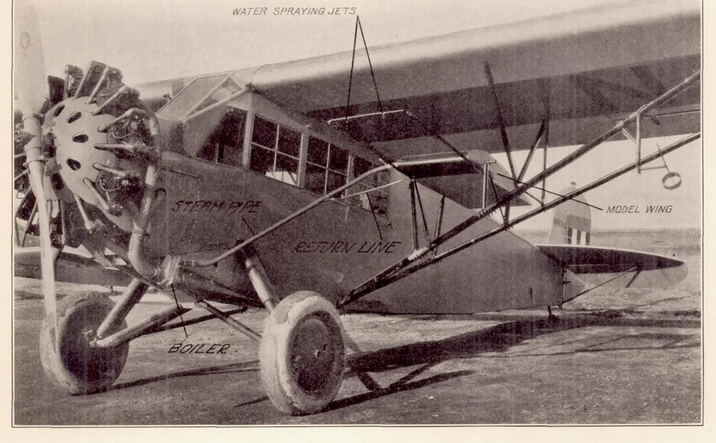 An illustration from Ice Prevention on Aircraft by Means of Engine Exhaust Heat and a Technical Study of Heat Transmission from a Clark Y Airfoil, 1933, leaf 20