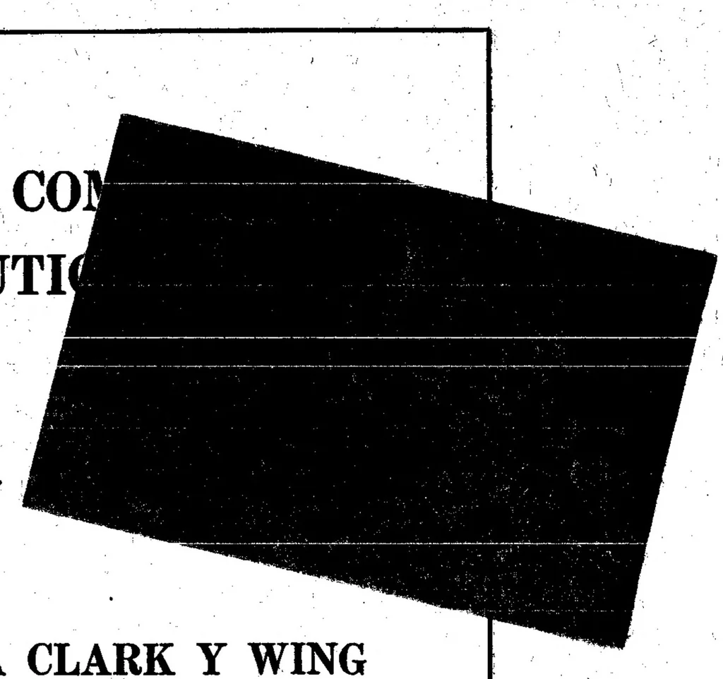 An illustration from The characteristics of a Clark y wing model equipped with several forms of low-drag fixed slots, 1933, leaf 0