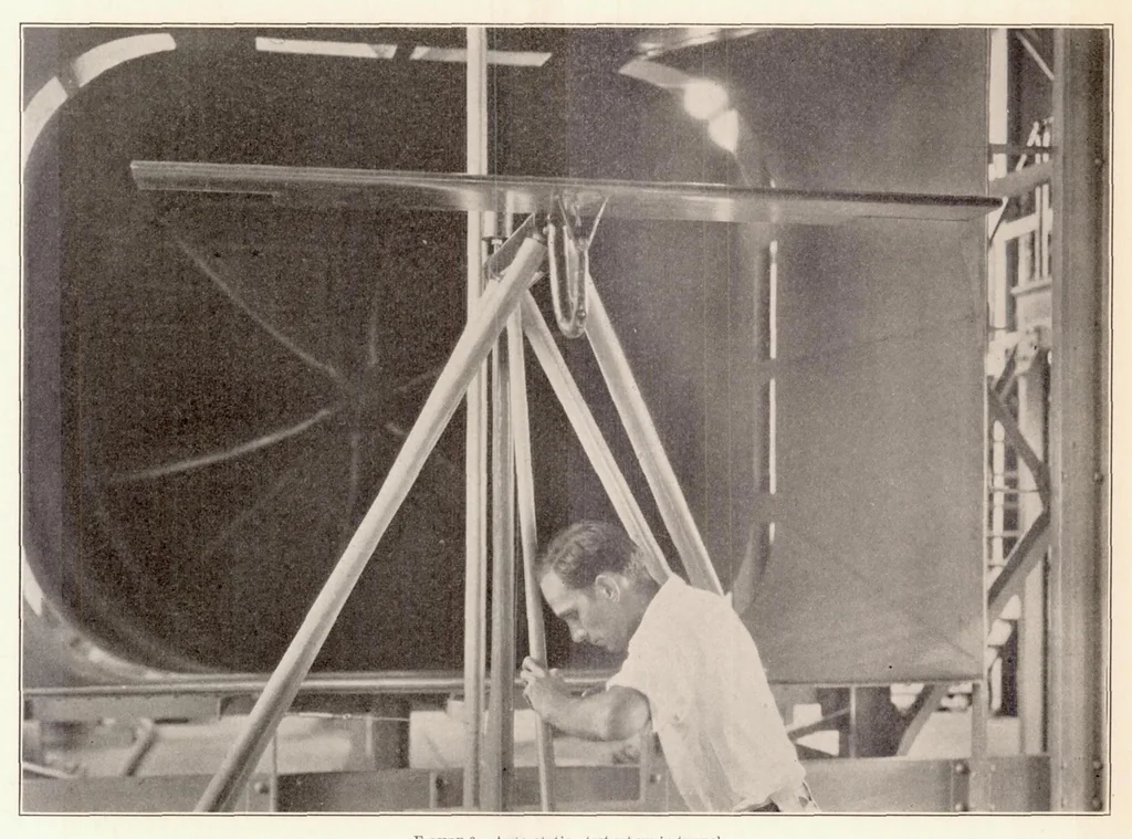 An illustration from The 7 by 10 Foot Wind Tunnel of the National Advisory Committee for Aeronautics, 1933, leaf 9