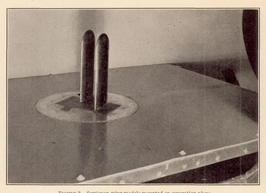 An illustration from Pressure Distribution Tests on a Series of Clark Y Biplane Cellules with Special Reference to Stability, 1933, leaf 6