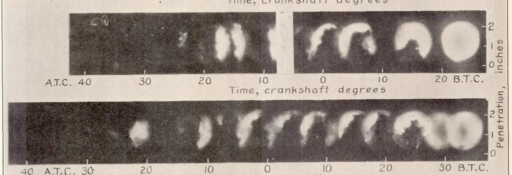 An illustration from The NACA Apparatus for Studying the Formation and Combustion of Fuel Sprays and the Results from Preliminary Tests, 1933, leaf 15